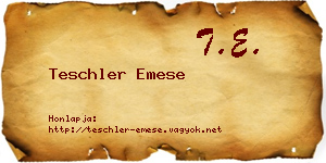 Teschler Emese névjegykártya